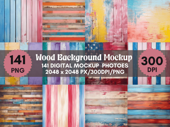 141 Colorful Wood Background Backdrop: A Versatile Digital Resource for Creative Projects