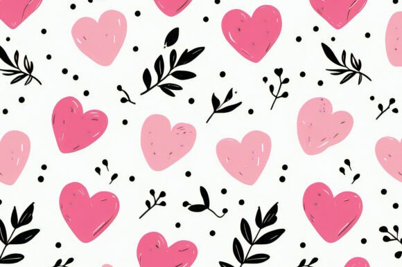A Pattern of Pink Hearts