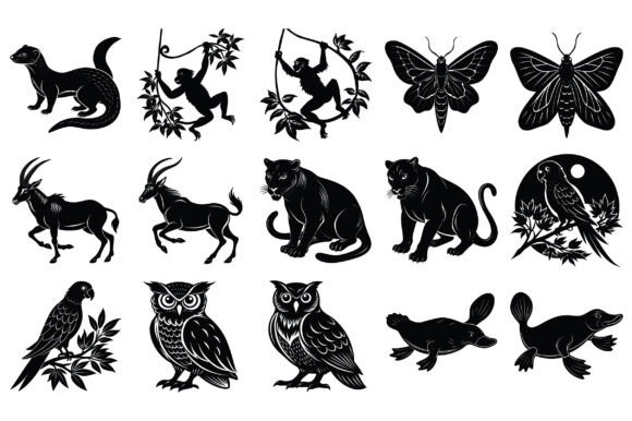 Animals Silhouette Vector -Vol 9