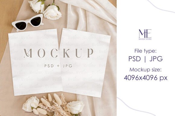 Bridal Shower Newspaper Mockup Two Card