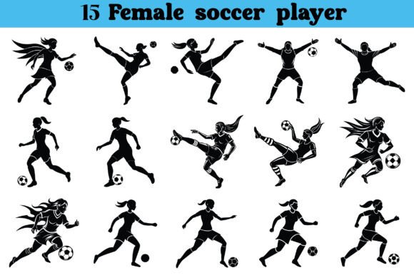 Female Soccer Player Vector, Vol-2: A Comprehensive Resource for Designers and Creators