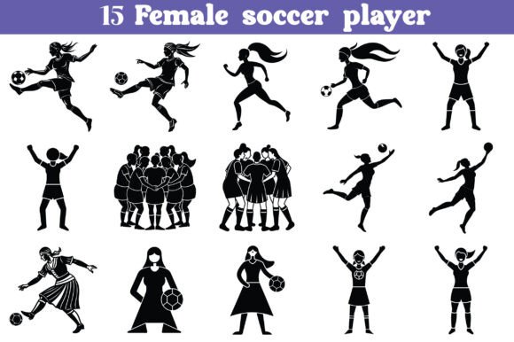Female Soccer Player Vector, Vol-3: A Comprehensive Resource for Designers and Creators
