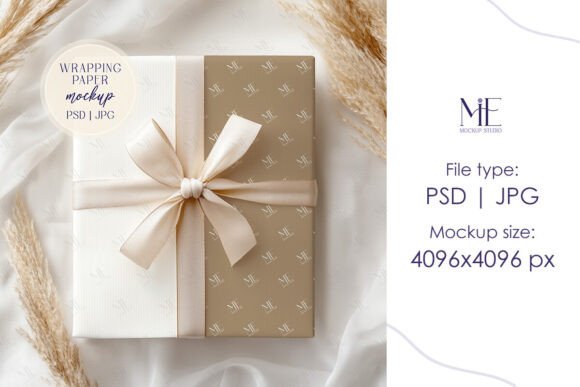 Gift Wrapping Paper Mockup Favor Wrappin: A Versatile Tool for Creative Professionals
