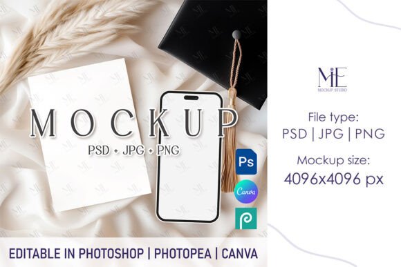 Graduation Invitation Mockup IPhone PNG: A Creative Tool for Digital Designers