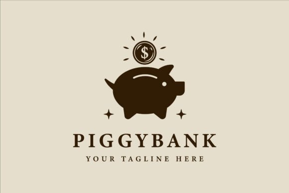 Piggy Bank Logo Vintage Vector Design: A Timeless Symbol for Modern Businesses