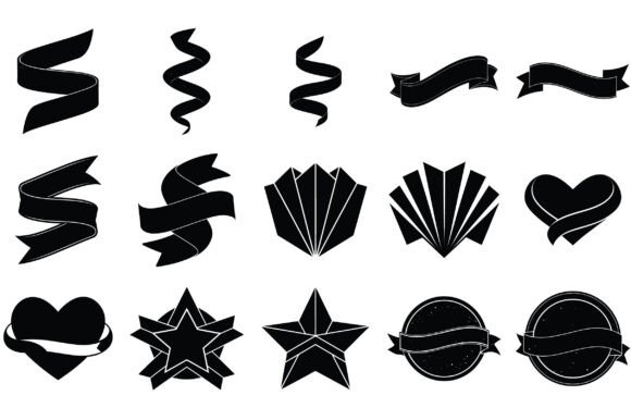 Vintage Blank Ribbons Vector Set for Creative Projects